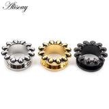 2pcs Stainless Steel Fangs Claw Ear Tunnels Plugs Flesh Expanders