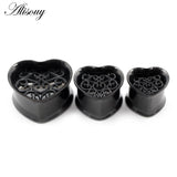 2pcs 8-25mm Stainless Steel Ear Tunnels Plugs Body Piercing Jewelry