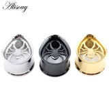 2pcs Stainless Steel Water Drop Spider Ear Tunnels Plugs 8-25mm
