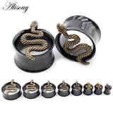 2pcs Vintage Snake Ear Tunnels Plugs Stretcher Gauges Earring