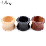 2pcs 8mm-20mm Hollow Wood Ear Tunnels Gauges Piercing Jewelry