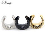 2pcs Steel Ear Tunnel Plugs 8mm-28mm Saddle Ear Expanders Tunnels for Stretchers