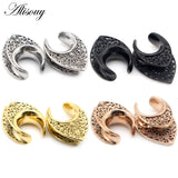 2pcs 8mm-30mm Water Drop Hollow Stainless Steel Ear Plugs Tunnels Expander