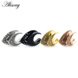 2pcs 8mm-30mm Water Drop Hollow Stainless Steel Ear Plugs Tunnels Expander
