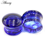 Glass Clouds Double Flare Ear Tunnels Plugs