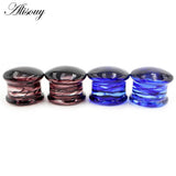 Glass Clouds Double Flare Ear Tunnels Plugs