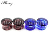 Glass Clouds Double Flare Ear Tunnels Plugs