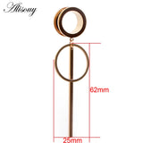 2pcs Circle Vert Bar Dangle Stl Ear Plugs Tunnels Expander Flesh Piercing Jewelr