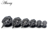 2pcs Crow Bird head Stainless Steel Ear Plugs