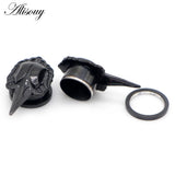 2pcs Crow Bird head Stainless Steel Ear Plugs