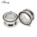 2pcs Stainless Steel Ear Gauges Dangle Plugs