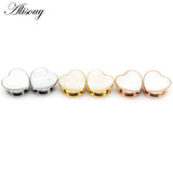 2pcs Love Heart Shell Ear Gauges Stainless Steel Plugs