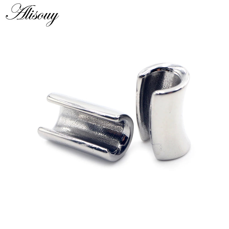 2pcs Ear Lobe Cuff Ear Weights Gauge Plugs Tunnels Stretcher Expanders