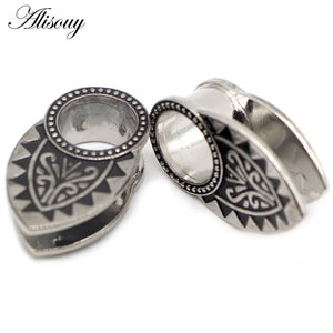 2pcs Stainless Steel Ear Plugs Gauges 6mm-16mm