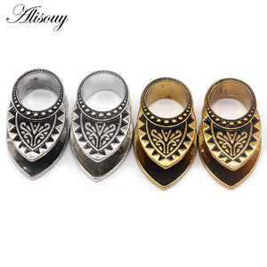 2pcs Stainless Steel Ear Plugs Gauges 6mm-16mm