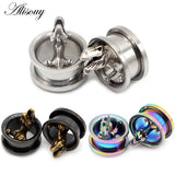 2pcs Dinosaur Ear Gauges Stainless Steel Earrings Plugs Tunnels