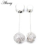 2pcs Stainless Steel Dangle Earrings Tunnels Ear Plugs Gauges 6-16mm