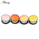 2pcs Heart Screw Ear Flesh Tunnel Plugs Retro Flower Ear Expander Piercing