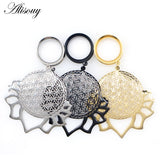 Leaf Lace Dangle Ear Plugs Stainless Steel Gauges Body Jewelry