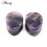2pcs Stone Teardrop Ear Plugs Tunnels Expanders Stretcher Ear Earring Gauges