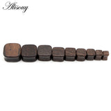 2pcs 8-25mm Wood Ear Tunnel Plug Double Flared Saddle Plugs Gauge Ear Stretcher