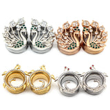 2pcs Peacock Tortoise CZ Stainless Steel Ear Gauges Plugs Tunnel Expander