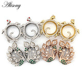 2pcs Peacock Tortoise CZ Stainless Steel Ear Gauges Plugs Tunnel Expander