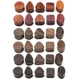 2pcs Wood Flesh Saddle Ear Tunnels Plugs Gauges Double Flared Stretcher