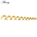 2pcs Stainless Steel Ear Plugs Tunnels Gauges Weights