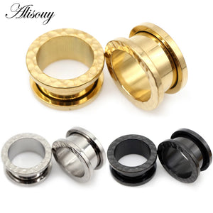 2pcs Stainless Steel Ear Expanders Stretchers Tunnels Gauges Earrings