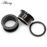 2pcs Stainless Steel Ear Expanders Stretchers Tunnels Gauges Earrings