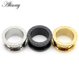 2pcs Stainless Steel Ear Expanders Stretchers Tunnels Gauges Earrings