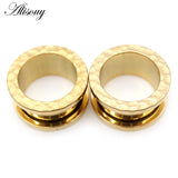 2pcs Stainless Steel Ear Expanders Stretchers Tunnels Gauges Earrings