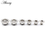 2pcs CZ Crystal Ear Flesh Tunnel Plugs