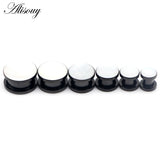 2pcs Stainless Steel Ear Gauges Tunnels Plugs Shell Screw Expander