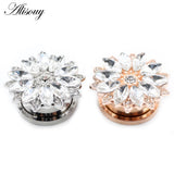 2pcs Stainless Steel Zirconia Ear Tunnels Plugs Gauges Body Piercing Jewelry