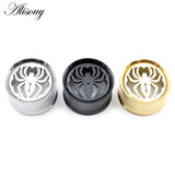 2pcs Stainless Steel Spider Ear Tunnels Plugs Flesh Expanders Gauges