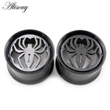 2pcs Stainless Steel Spider Ear Tunnels Plugs Flesh Expanders Gauges
