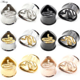 2pcs Stainless Steel Ear Tunnels Tear Water Drop Snake Plugs Expander Gauges
