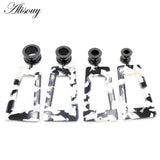 2pcs Stainless Steel Acrylic Ear Tunnels Plugs Expander Stretcher Earrings