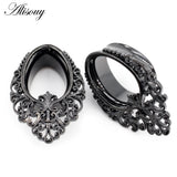 2pcs Stainless Steel Water Drop Ear Tunnels Plugs