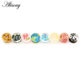 2pcs Acrylic Flower Leaf Ear Gauges Tunnel Plugs