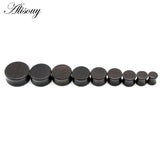 2pcs Wooden Ear Plugs Gauges Saddle Flesh Tunnel Piercing 8-25mm