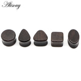 2pcs Wooden Ear Plugs Gauges Saddle Flesh Tunnel Piercing 8-25mm