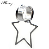 2pcs Stainless Steel Star Shape Ear Plugs Ear Gauges