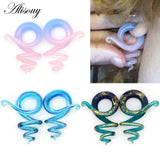 Colorful Spring Ear Piercing Expanders 6mm 8mm 10mm