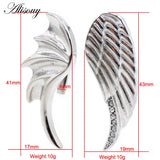 Stainless Steel Bat Wing Zircon Ear Weight Hanger Expander Stretcher Plug Gauge