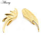 Stainless Steel Bat Wing Zircon Ear Weight Hanger Expander Stretcher Plug Gauge