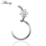 Surgical Steel Nose Ring Hoop Septum 16G Nipple Clicker