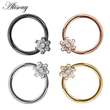 Surgical Steel Nose Ring Hoop Septum 16G Nipple Clicker